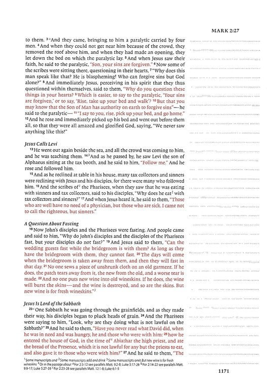 ESV Red Letter Edition Single Column Journaling Bible Black HB