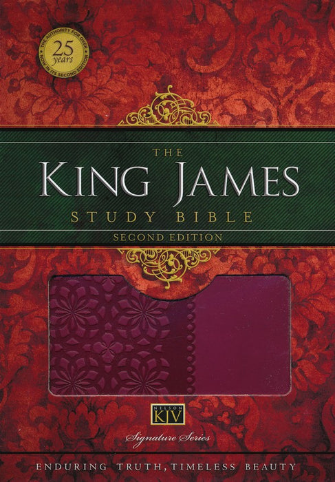 KJV LP Study Bible Red/Pink Leathersoft