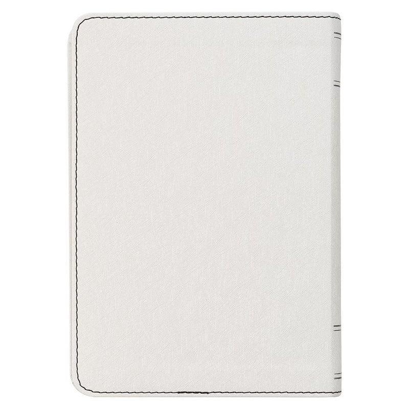 KJV Compact Large Print Bible Pearlized White Faux Leather