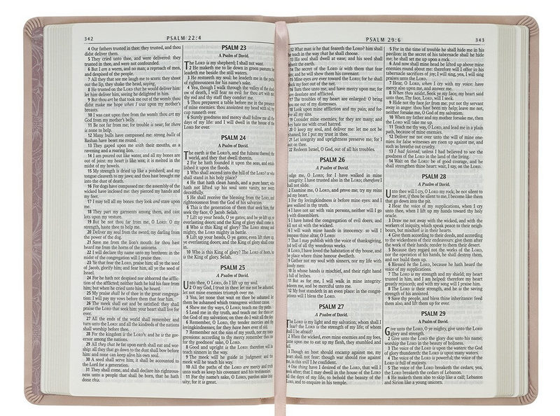 KJV Gift Edition Bible Dusty Pink Floral Faux Leather *