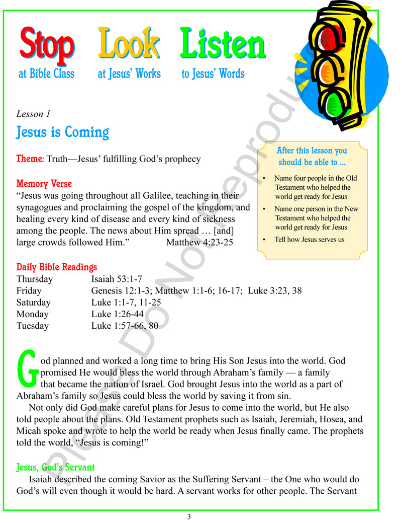 Stop, Look, & Listen - Life of Christ