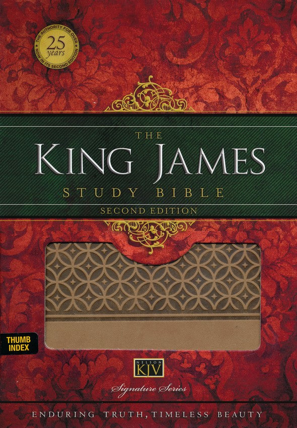KJV LP Study Bible Tan Leathersoft Indexed
