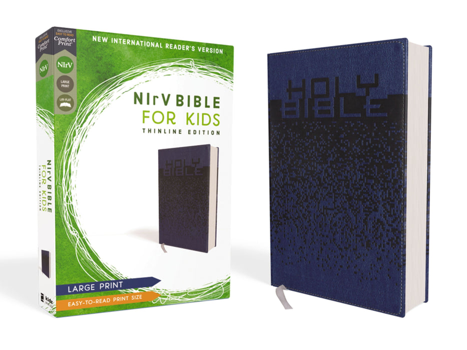 NIrV Bible for Kids, Large Print, Blue Leathersoft