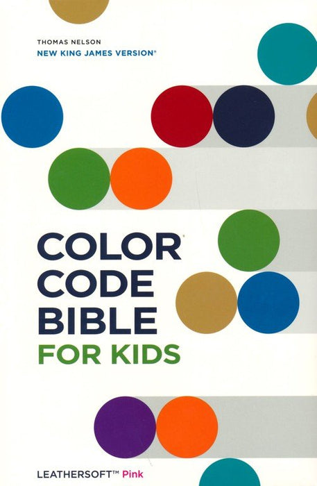 NKJV Color Code Bible for Kids Pink Leathersoft