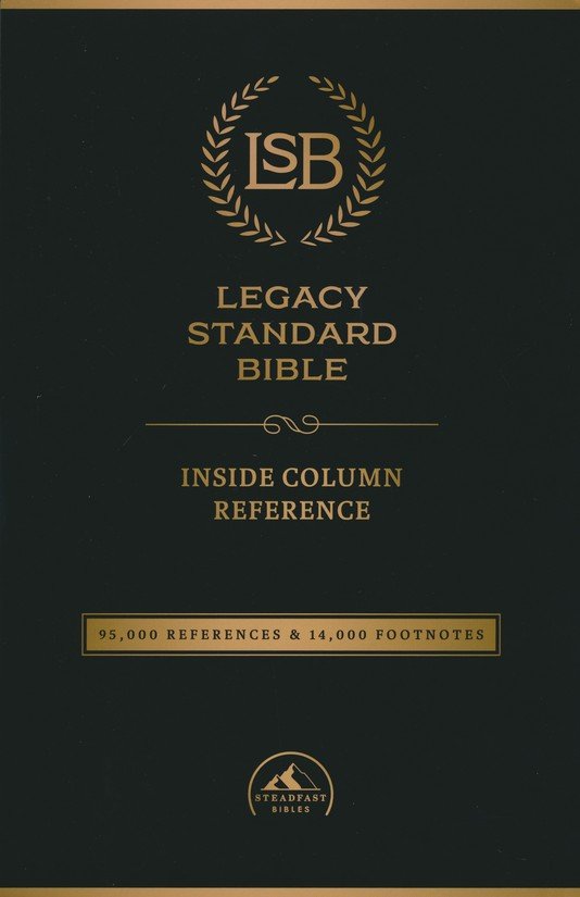 Legacy Standard Inside Column Reference Bible, Black Faux Leather