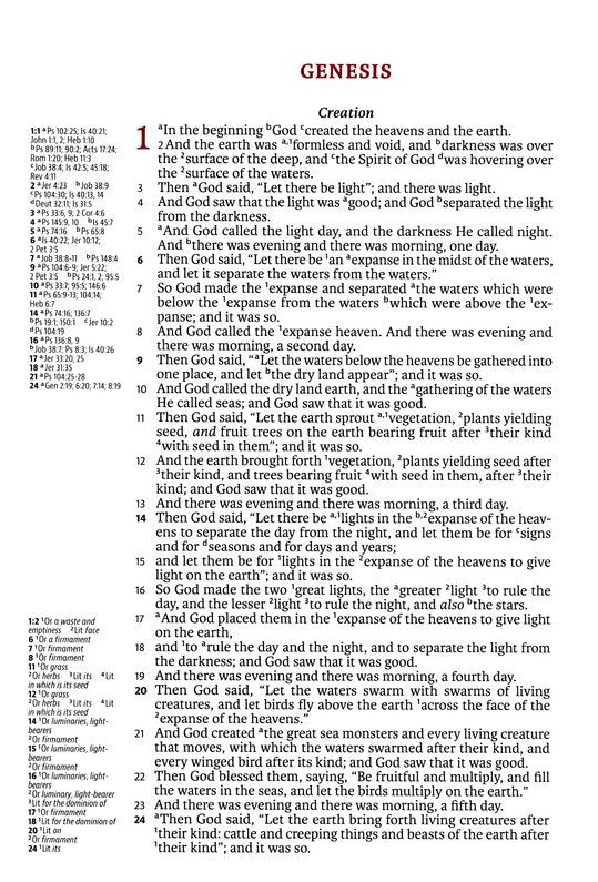 Legacy Standard Inside Column Reference Bible, Black Faux Leather