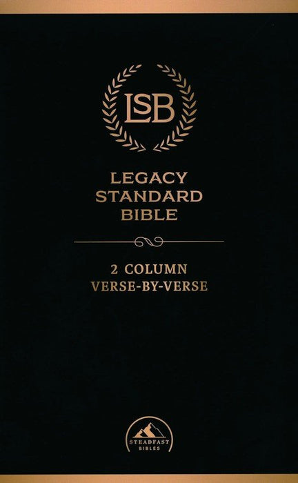 Legacy Standard 2 Column Verse-by-Verse Bible, Black Faux Leather