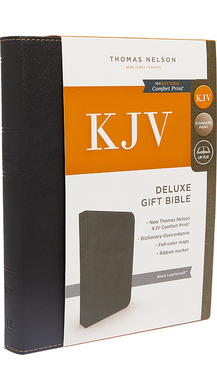 KJV Deluxe Gift Bible Black Leathersoft