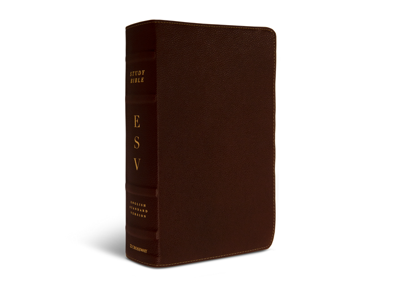 ESV Study Bible Deep Brown Cowhide Leather