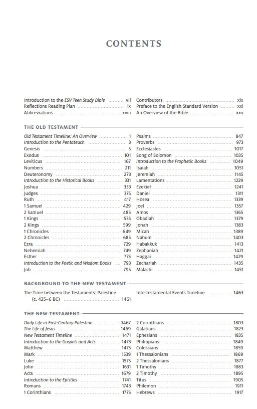 ESV Teen Study Bible Hardback Black/Navy: Cliffside