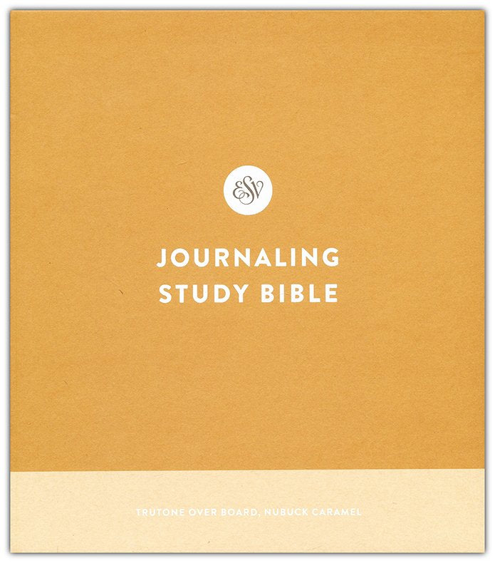 ESV Journaling Study Bible Caramel Trutone over Board