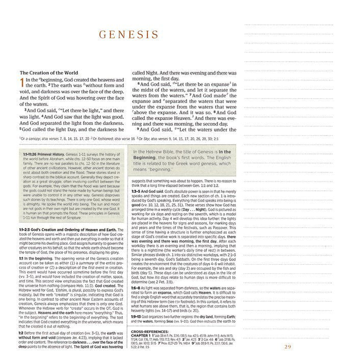 ESV Journaling Study Bible Caramel Trutone over Board