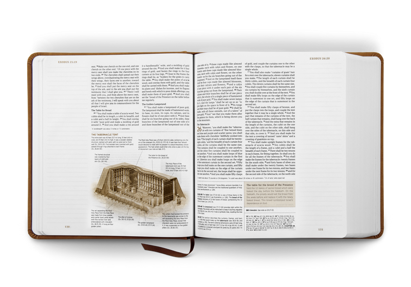 ESV Journaling Study Bible Caramel Trutone over Board