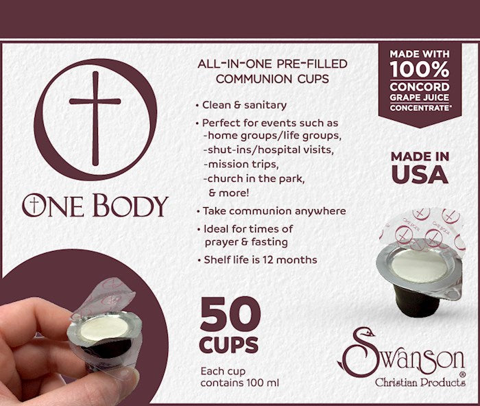 Communion Cup Onebody Prefilled - 50 Count