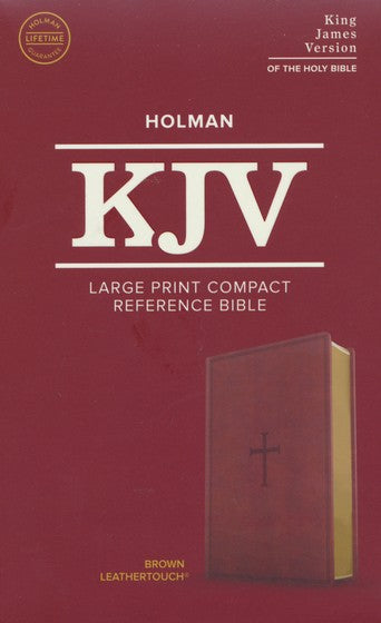 KJV Large Print Compact Bible Brown LeatherTouch