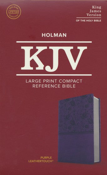 KJV Large Print Compact Bible Purple LeatherTouch