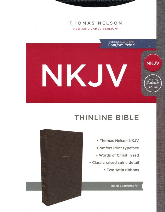 NKJV Thinline Bible Black Leathersoft