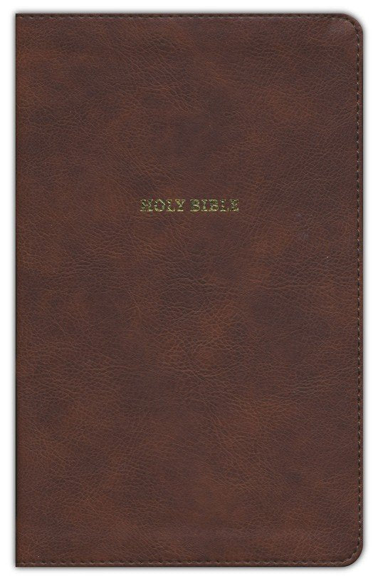 NKJV Thinline Bible Brown Leathersoft