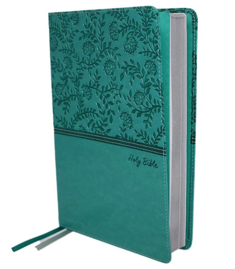 KJV Thinline Large Print Bible Turquoise Leathersoft
