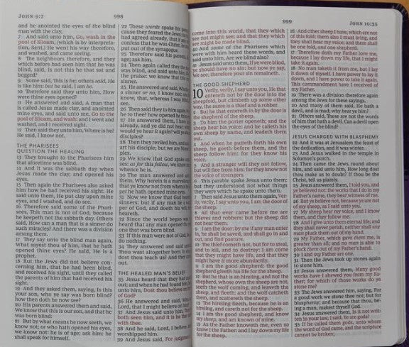 KJV Thinline Large Print Bible Turquoise Leathersoft