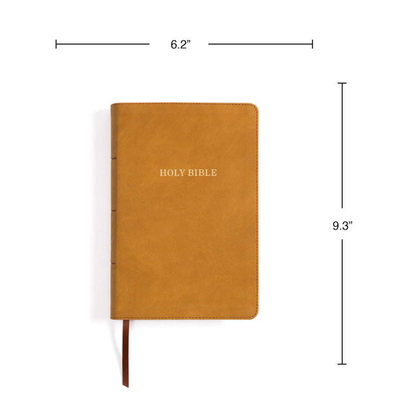 KJV Personal Size Giant Print Bible, Camel Suedesoft Leathertouch