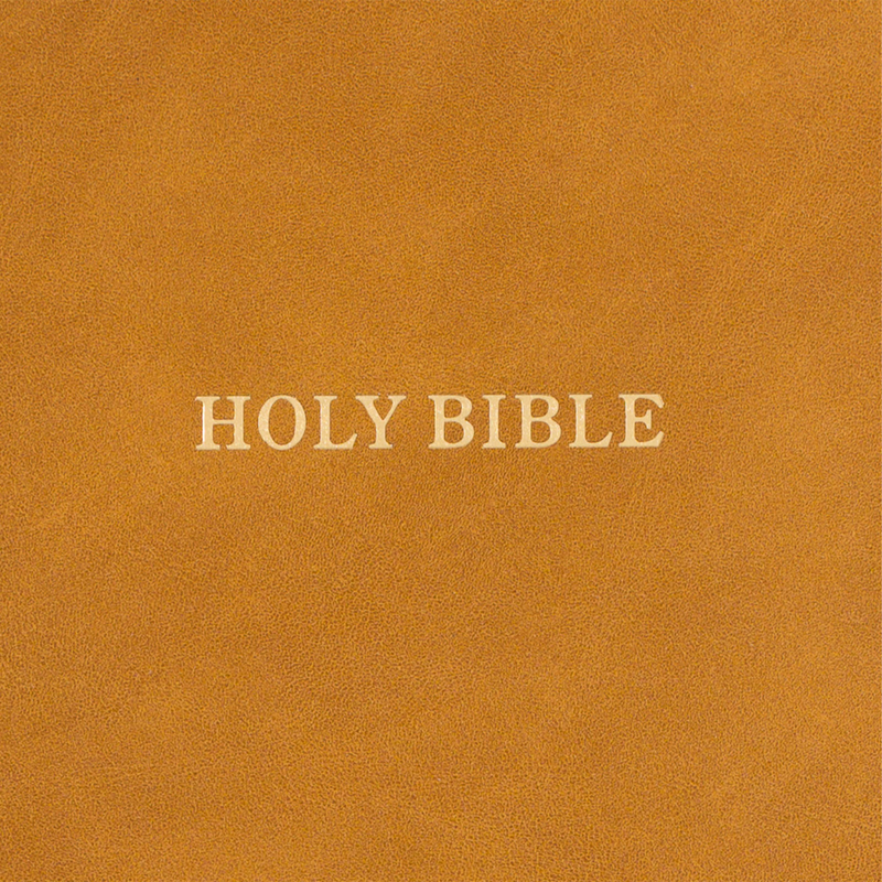 KJV Personal Size Giant Print Bible, Camel Suedesoft Leathertouch