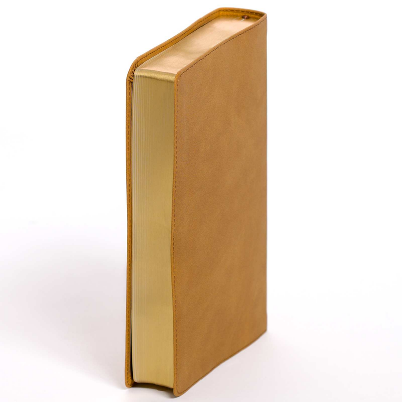 KJV Personal Size Giant Print Bible, Camel Suedesoft Leathertouch