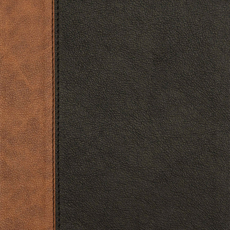 KJV Personal Size Giant Print Bible, Black/Brown Leathertouch