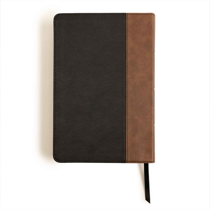 KJV Personal Size Giant Print Bible, Black/Brown Leathertouch