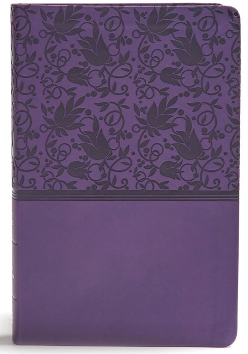 KJV Giant Print Reference Bible, Purple Leather Touch