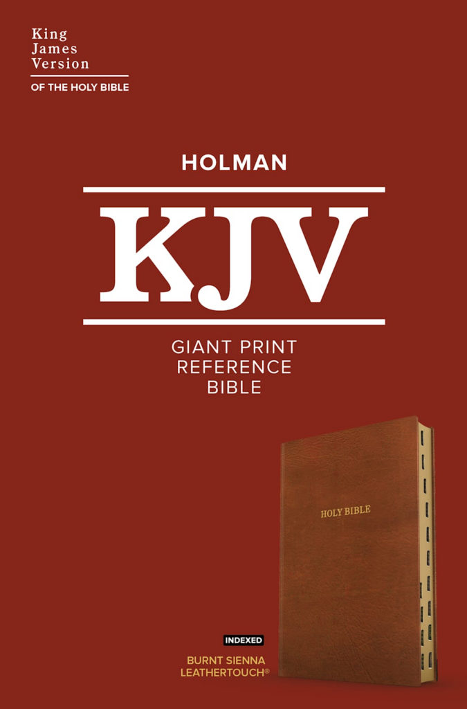 KJV Giant Print Reference Bible, Burnt Sienna LeatherTouch, Indexed