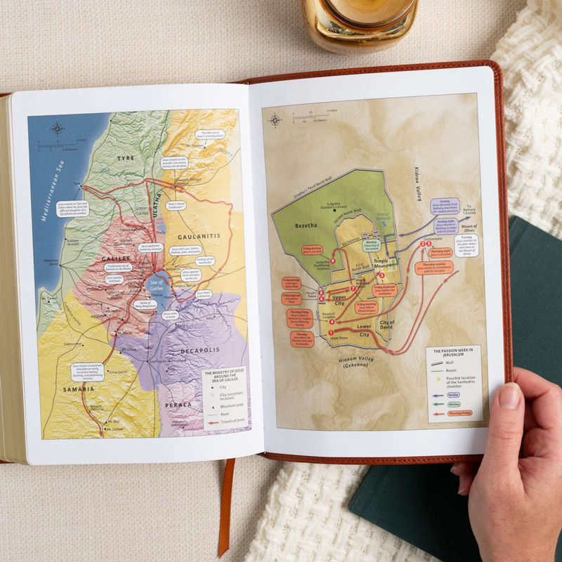 KJV Giant Print Reference Bible, Burnt Sienna LeatherTouch