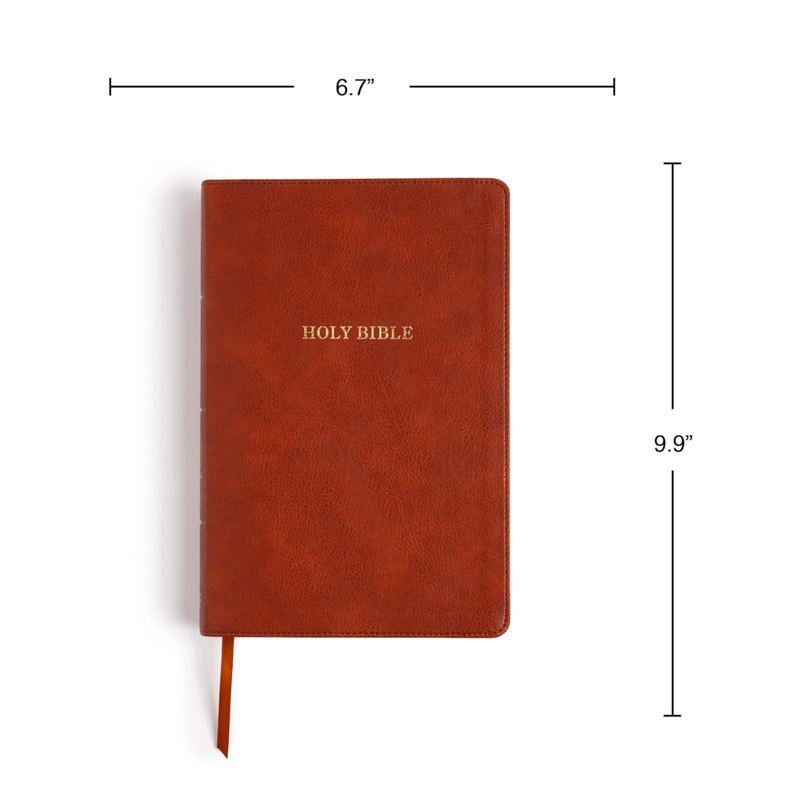 KJV Giant Print Reference Bible, Burnt Sienna LeatherTouch, Indexed