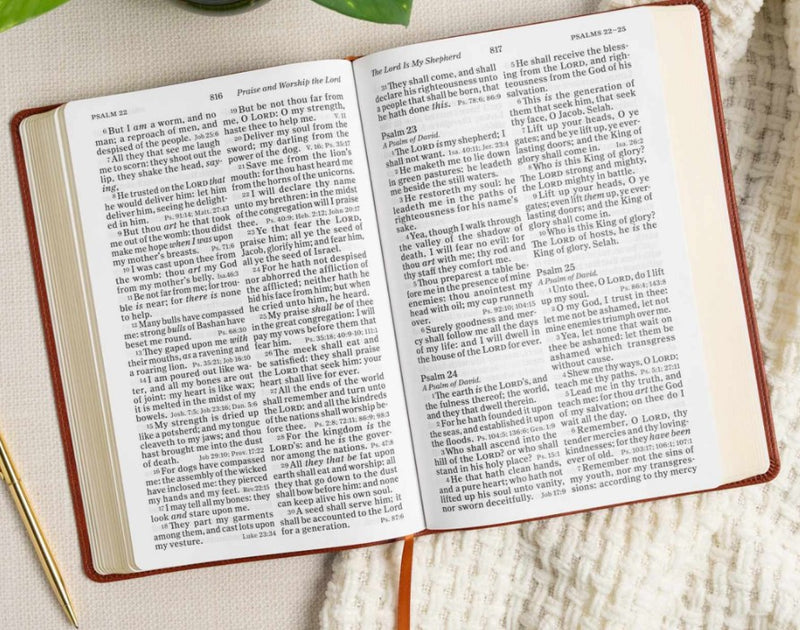 KJV Giant Print Reference Bible, Burnt Sienna LeatherTouch