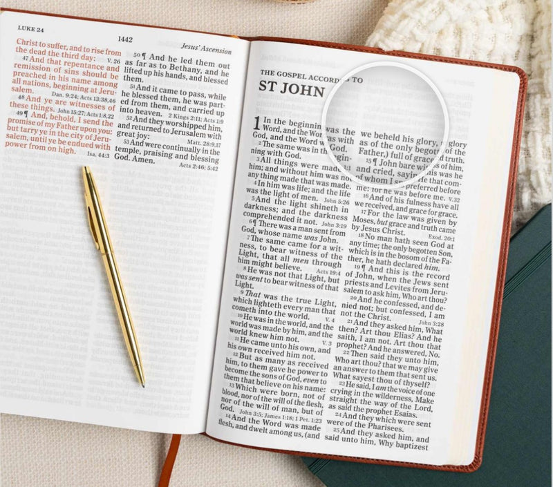 KJV Giant Print Reference Bible, Burnt Sienna LeatherTouch