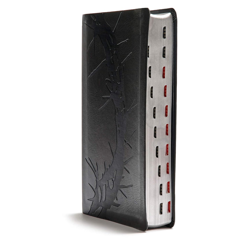 KJV Giant Print Reference Bible, Charcoal LeatherTouch, Indexed