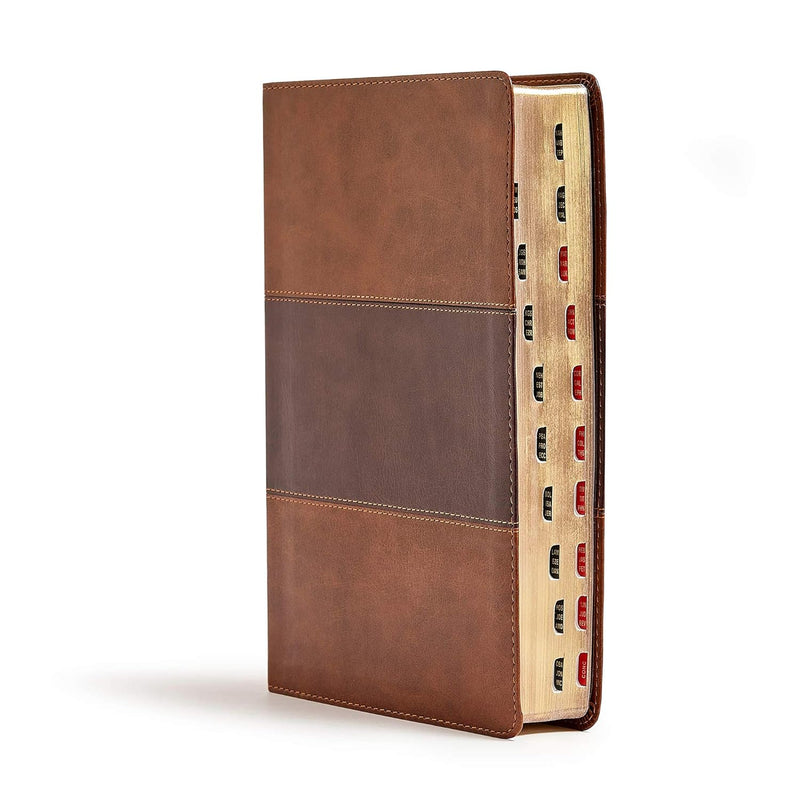 KJV Giant Print Reference Bible, Saddle Brown LeatherTouch, Indexed