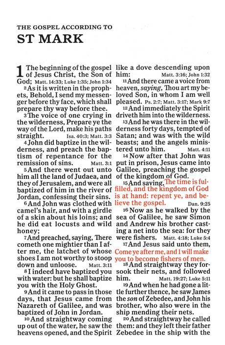 KJV Large Print Personal Size Reference Bible, Navy LeatherTouch Indexed