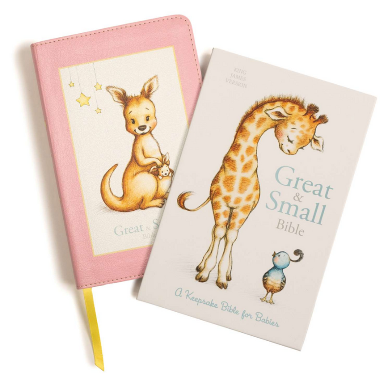 KJV Great and Small Baby Bible Pink Leathertouch