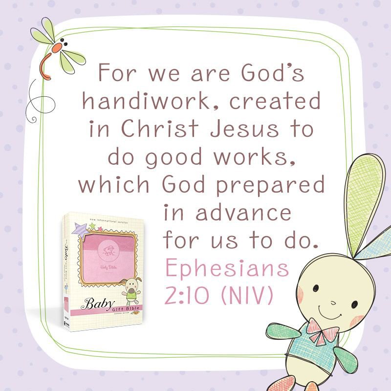 NIV Baby Gift Bible, Pink Leathersoft