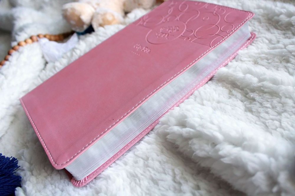 NIV Baby Gift Bible, Pink Leathersoft