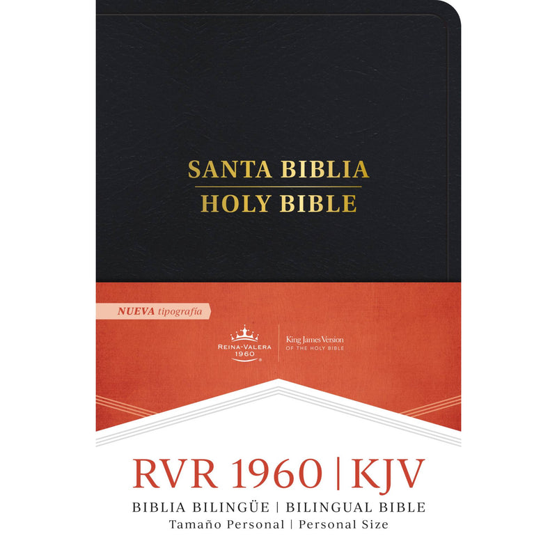 RVR 1960/KJV Biblia Bilingue Tamano Personal,  Negra (Personal Size Bilingual Bible) Black Imitation
