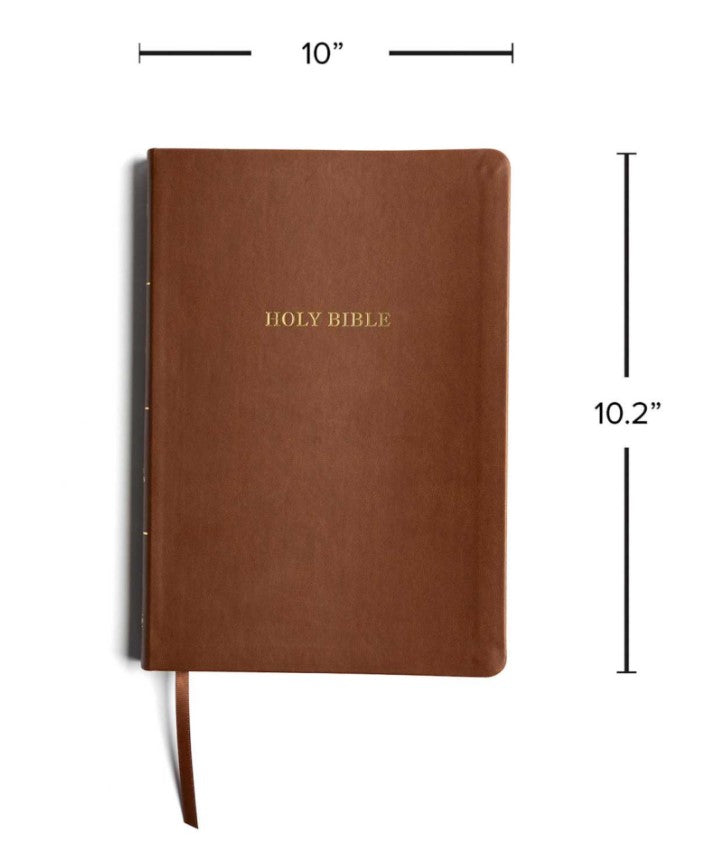KJV Value Edition Large Print Thinline Bible Brown LeatherTouch