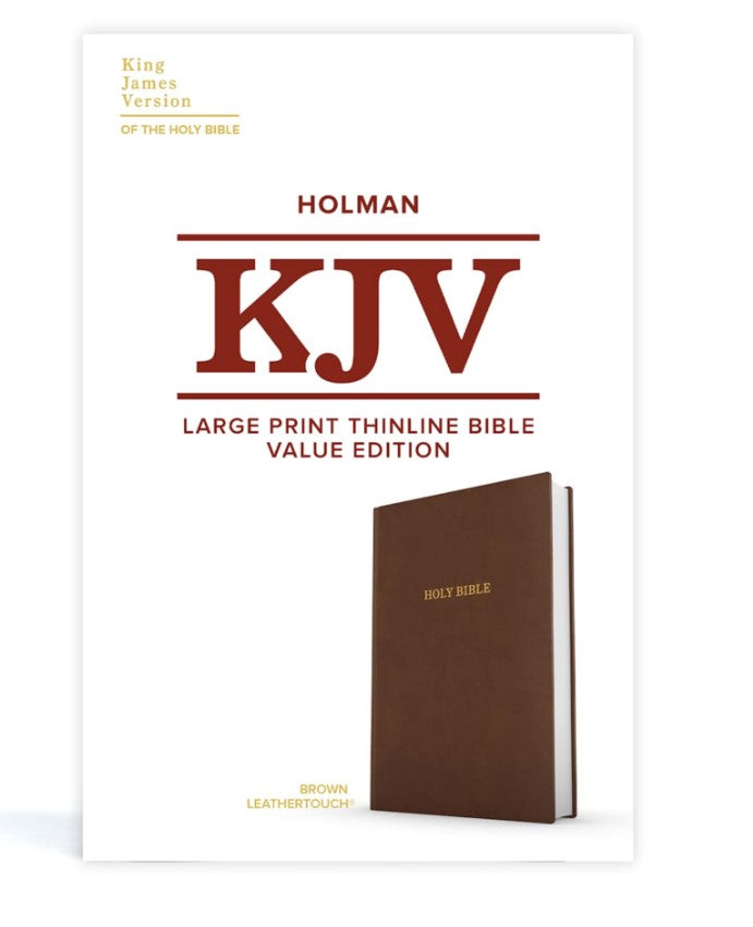 KJV Value Edition Large Print Thinline Bible Brown LeatherTouch