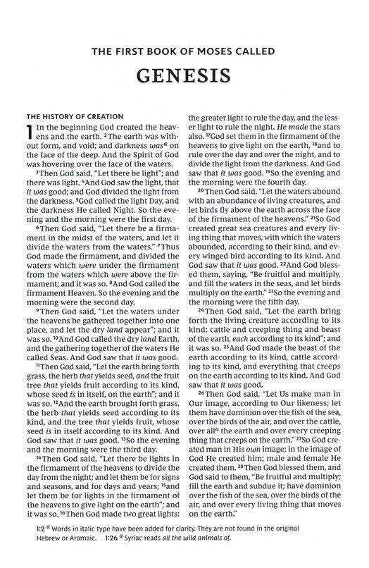 NKJV Large Print Thinline Bible Brown LeatherSoft, Indexed