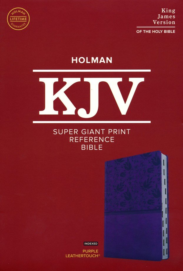 KJV Super Giant Print Reference Bible, Purple LeatherTouch, Indexed