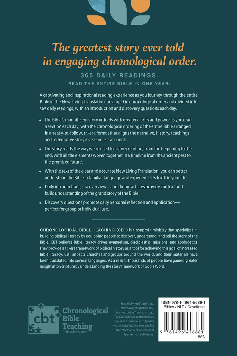 The One Year Chronological Study Bible - NLT - Paperback