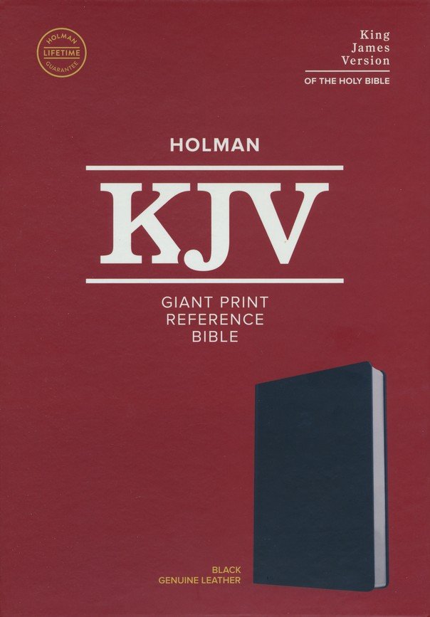 KJV Giant Print Ref Bible Black Genuine Leather