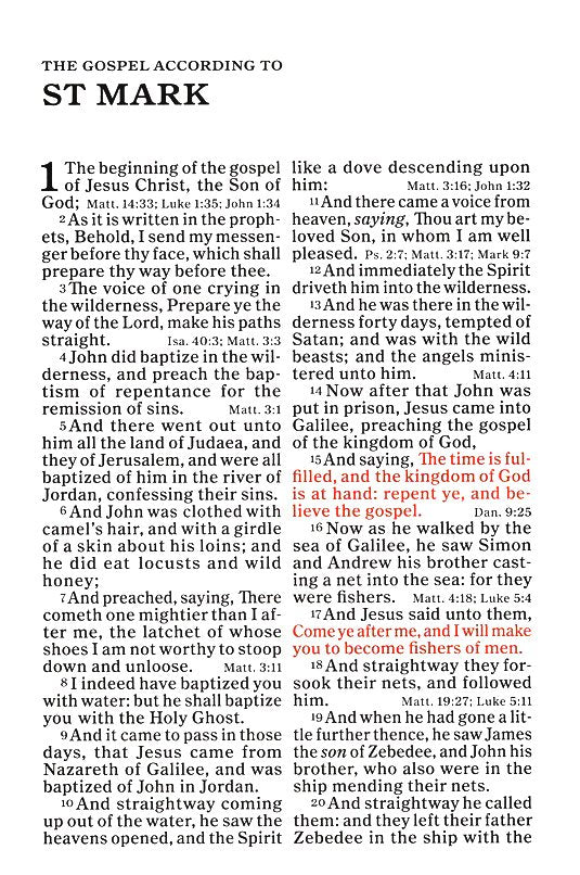 KJV Giant Print Ref Bible Black Genuine Leather