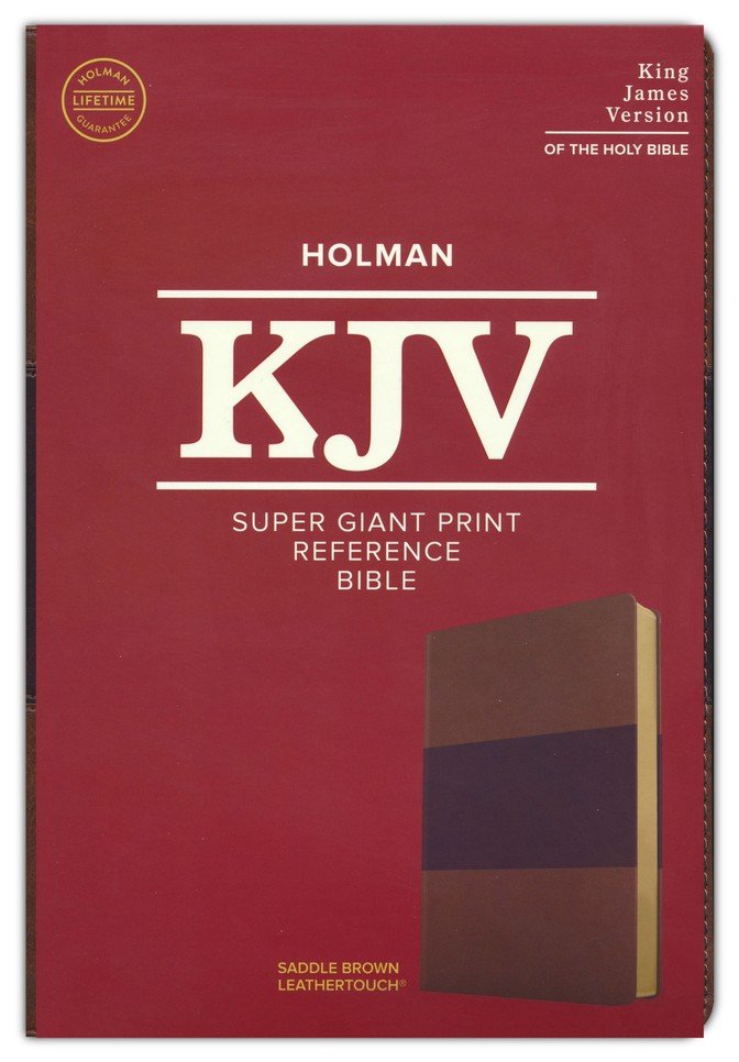 KJV Super Giant Print Reference Bible, Saddle Brown LeatherTouch